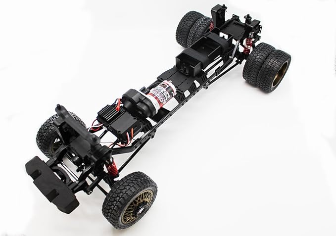 Helidirect CEN Racing 1/10 RC Crawler - F-450 SD KG1 Wheel Edition 4WD RTR Truck All-Terrain Water-Proof Axial SCX10 for RC Hobbyists Grey Titanium