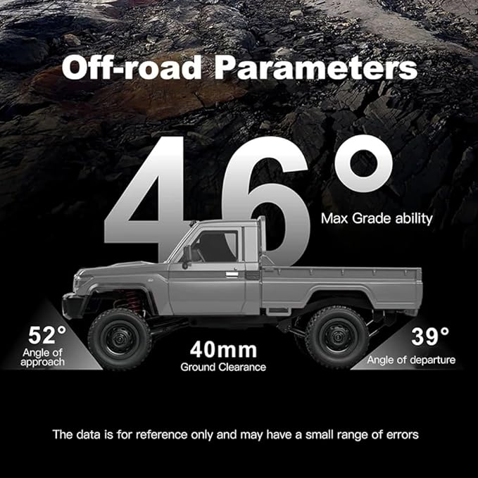 RC Truck 1/12 RC Rock Crawler MN-82 Pro 4x4 Off Road RC Pickup Truck 2.4GHz Full Proportional All Terrain Remote Control Car RTR with LED Lights and 2 Batteries for Adults