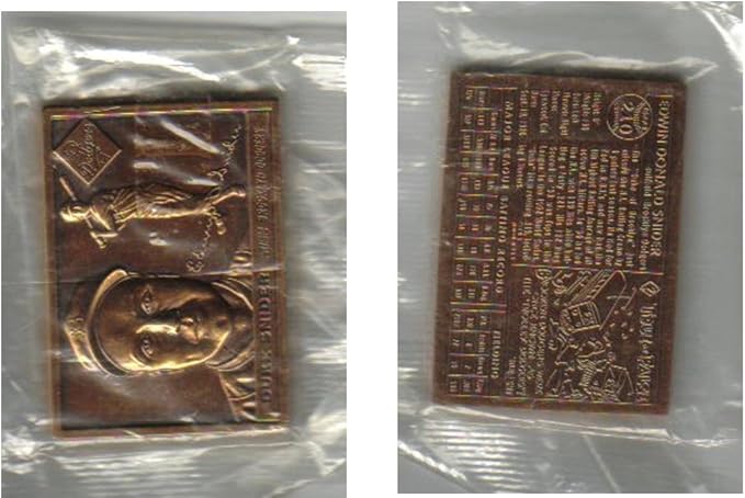 1955 Topps Duke Snider Metal Bronze Mini Replica Baseball Card