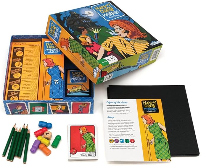 Nancy Drew Mysteries Board Game - A Game of Deductive Reasoning for 3 to 6 Players Ages 8 and up
