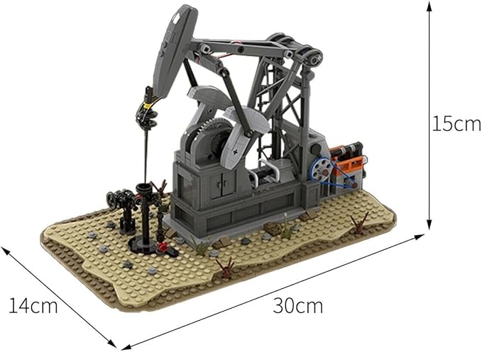RWSEFK Well Digger Building Blocks Oil Drilling Rig Building Set Drilling Rig Toy Set Oilfield Decor Gift for Men and Boys 483 Pcs