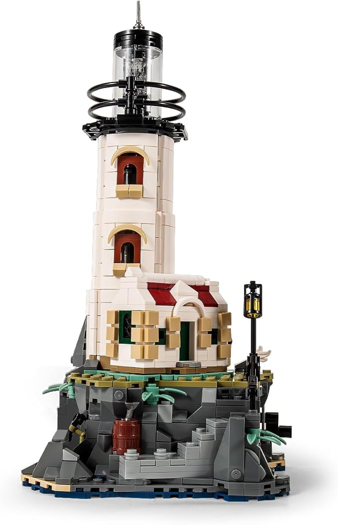 Island Lighthouse Building Block Toy Set Gifts for Kids and Adults（1092 PCS）