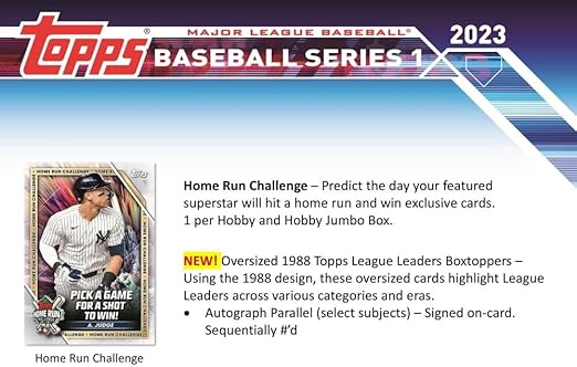 2023 Topps Series 1 Baseball Jumbo Box (10 Packs/46 Cards: 1 Auto 2 Silver Packs)