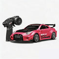 1/43 Scale RC Drift Car Mini GTR35 RC Model Car 2.4GHz 4WD RC Alloy Vehicles with Gyro &amp LED Lights for Adults Hobby Toys (Red)