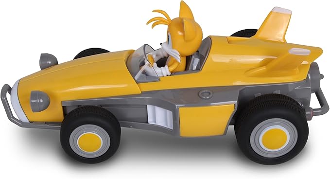 Sonic Racing RC: Tails The Fox - NKOK (603) 2.4GHz Remote Controlled Car with Turbo Boost Officially Licensed Sega Sonic The Hedgehog Battery Powered Ages 6+