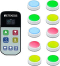 Retekess TM102 Wireless Buzzers for Classroom 10 Players Family Feud Buzzers Large Buttons Show Who Buzzed First Quiz Bowl Answer Buzzers for Game Night School