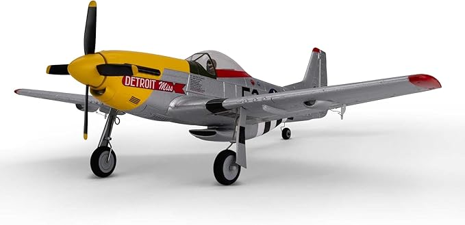 E-flite RC Airplane UMX P-51D Detroit Miss BNF BasicTransmitter Battery and Charger Not Included EFLU7350