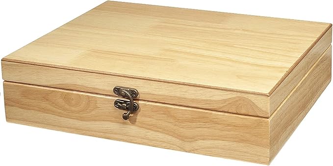 WE Games 12 Number Shut The Box Board Game- Natural Wood Box with Lid