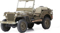 Rochobby FMS 1/6 1941 MB Scaler RC mini Jeep RC Truck MB Scaler 4x4 Hobby Grade Brushed RC Rock Crawler RC Army Military Truck for AdultsRS