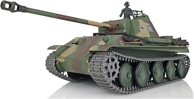 US in Stock RC Tank 1/16 German Panther G 7.0 Upgraded Infrared Combat 340 Rotating Turret BB Shooting Airsoft Tank