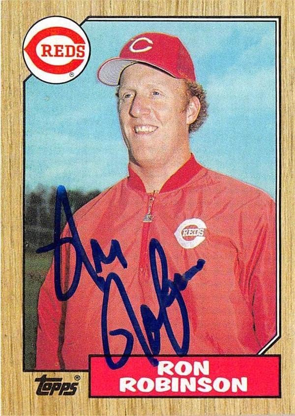 Sports Memorabilia Autograph Warehouse 249105 Ron Robinson Autographed Baseball Card - Cincinnati Reds 1987 Topps - No. 119