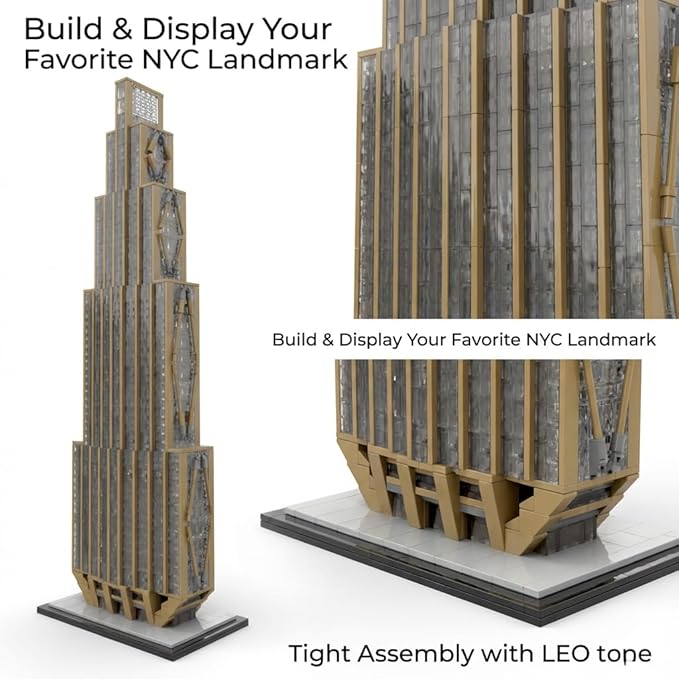 270 Park Avenue New York Landmark Building Block Set - 1:800 Scale Architecture Home Decor Kits Gifts for Adults and Teens(3180 Pcs)