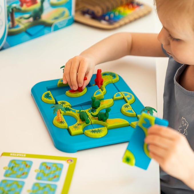 SmartGames Dinosaurs – Mystic Islands Logic Puzzle STEM Game with 80 Challenges for Ages 6+