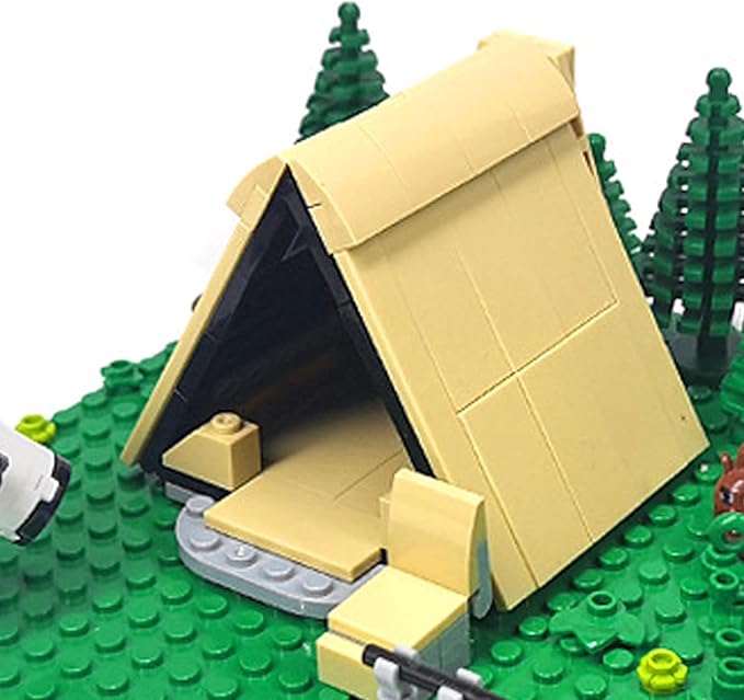 Universal Urban Camping Building Set Outdoor Forest Tent Adventure Toy Can Be Used to Build Tents Bonfires and Camping Can be Used with Lego(Pcs181)