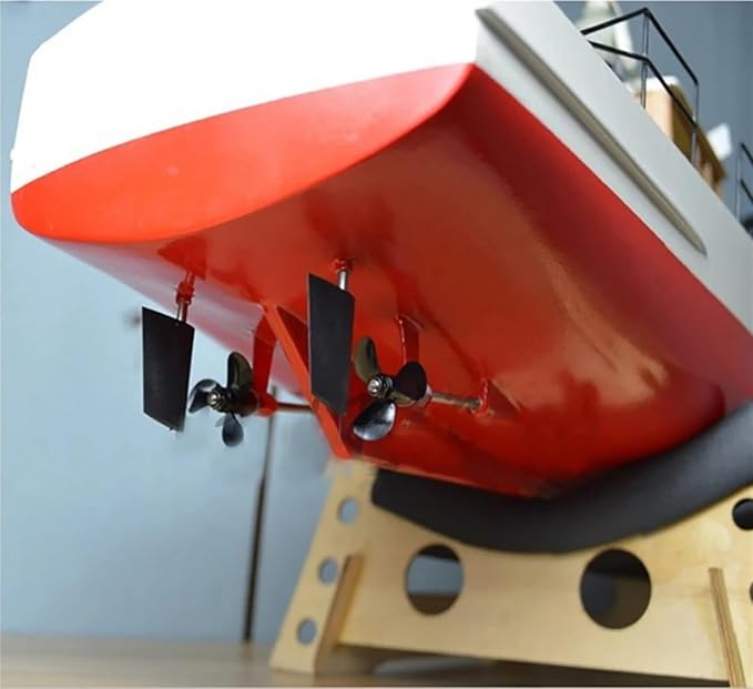 RC Boat Nylon Dual Steering Rudder with Servo Steering Arm Rod Stopper Ball Head Joint for RC Boat Scale Marine Cruise(C)