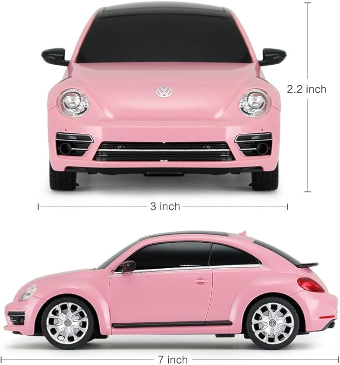 RASTAR Radio Remote Control 1/24 Scale Volkswagen Beetle Licensed RC Model Car (Pink)