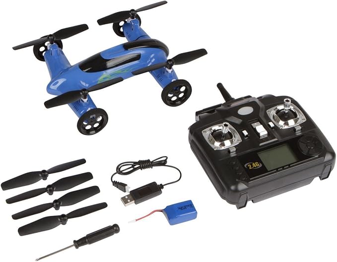 SYMA X9 RC Remote Control 2.4GHz 4-Channel 6-Axis Gyro Quadcopter Drone Car with Battery Blue