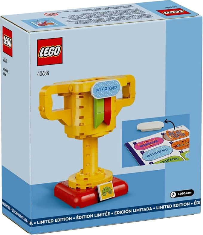 LEGO Buildable &amp Customizable Trophy Award Kit 40688 (157 Pieces) for Kids Ages 7+