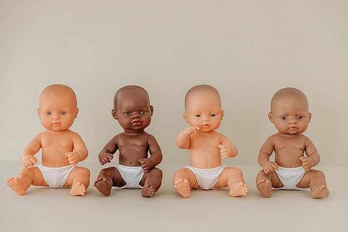 Miniland Realistic Baby Doll with Anatomically Correct Features Reborn Baby Dolls Cute Scented Body with Vanilla Perfume Comes in Polybag 12 5/8 inches Tall | Caucasian Girl