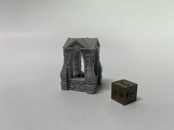 Paintable Tabletop Miniature Little Town Building Terrains - 18mm Scale Dioramas Building Set Scenery with Medieval Architecture Style by HAUTICO (HVillageHouses4-1)