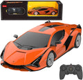 1:24 Scale Remote Control Car for Lamborghini Sian FKP 37 2.4GHz Model RC Cars Electric Sport Racing Hobby Vehicle Gift for Adults Kids Boys Girls - Orange