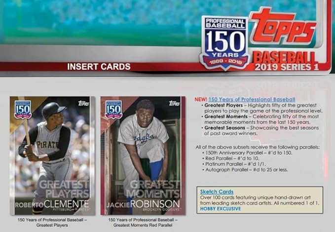 Topps 2019 Baseball Series 1 Trading Cards Relic Value Box (Retail Edition)