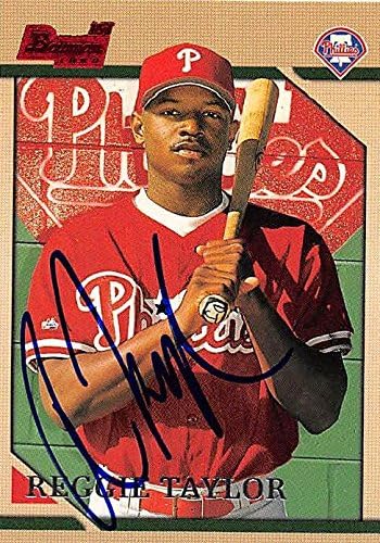 Sports Memorabilia Autograph Warehouse 244590 Reggie Taylor Autographed Baseball Card - Philadelphia Phillies FT 1996 Bowman 1st - No. 271 Rookie