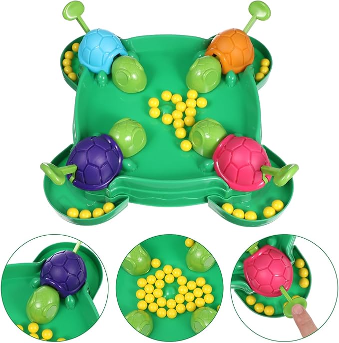 Turtle Board Game: Hungry Board Game for Kids - Table Bean Chessboard Pre-School Early Educational Toys for 4-2 Players Ages 2+