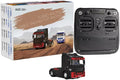 Turbo Racing 1/76 RC Semi Truck 2.4GHz 3CH Electric 4WD Mini Remote Control Tractor Model Desktop Scale Vehicle for Hobbyists (RTR/Red &amp Black)