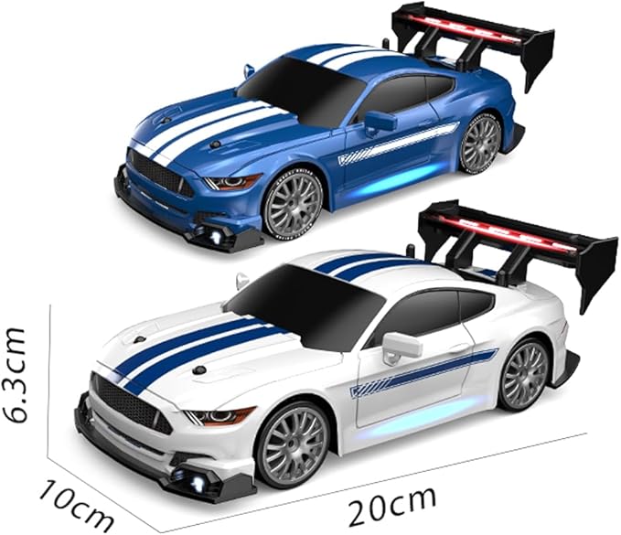 1:24 Scale RC Drift Car 30KM/H 4WD 2.4GHz Remote Control Cars with LED Light Racing and 4 Drifting Wheels High Speed RC Racing Cars Perfect Toy Gift for Teen Adults