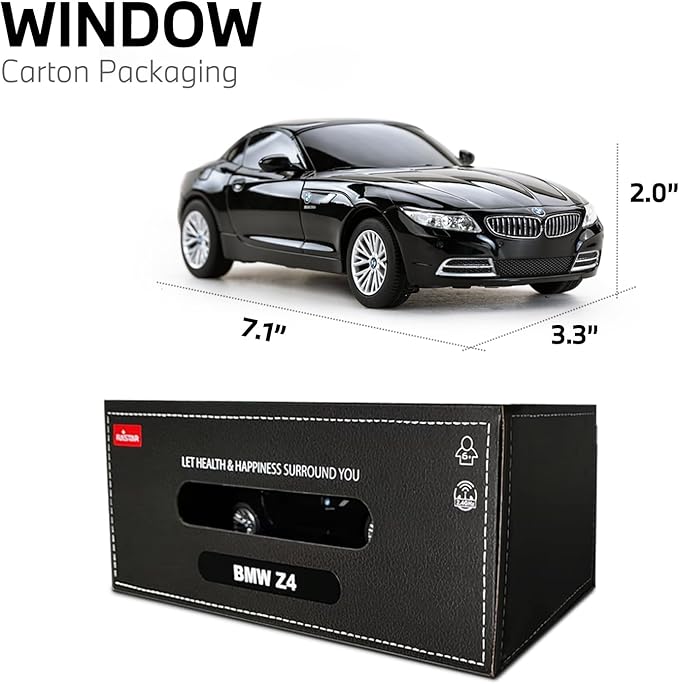 RASTAR 39700 1/24 BMW Z4 RC Car - Ideal Gifts for Play &amp Display - Officially Licensed Toy Car Model with Remote Controller for Kids Teens &amp Adults - Black