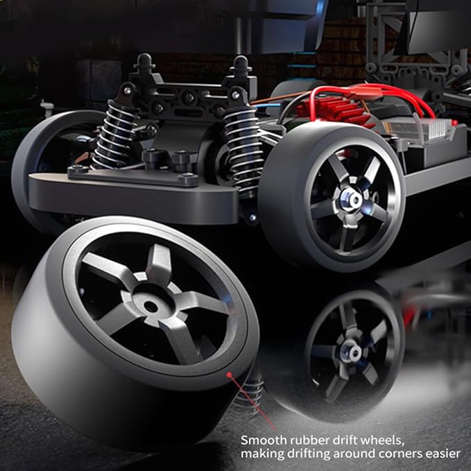 RC Drift Car 1:16 Scale High Speed 30km/h RC Drift Car - 4WD Brushless Motor - RGB Multi-Lights - 20min Runtime - 2.4GHz Remote Control for Adults or Teens