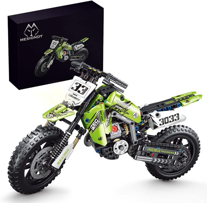 Mesiondy Motorcycle Toy Building Blocks KitStem Bricks SetsToys for Boys &amp AdultsBuild A Model Motorcycle (476 Pieces)………