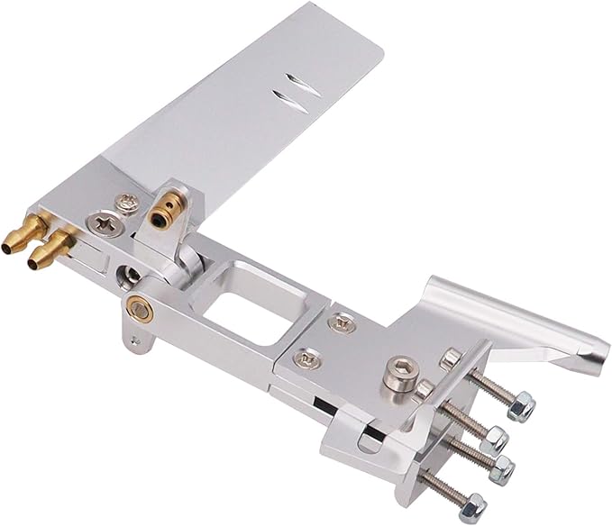 110mm Aluminum Alloy Water Absorbing Steering RC Boat Rudder with 4mm Shaft Axle Strut Mount Bracket Kit HolderDual Water Pickup