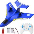 Remote Control Airplanes for Kids 2.4Ghz RC Water Plane Gifts for Boys Age 8-13 Year Old Easy to Fly Mini Glider with Gyro/Lights/2 Batteries Cool Toys for Birthday Christmas (Blue)