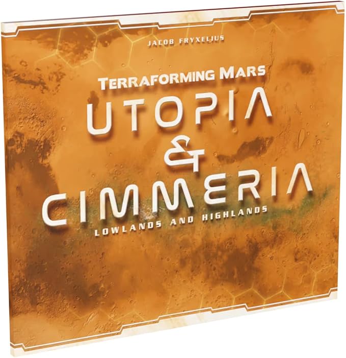 Terraforming Mars Utopia &amp Cimmeria - Double-Sided Game Board with New Maps and Awards - for Ages 12+ and 1 to 5 Players
