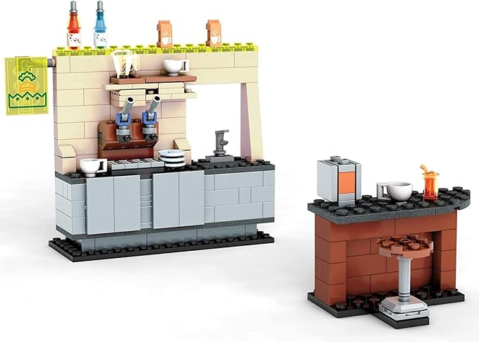 Mega Construx Pokemon Detective Pikachu Hi-hat Café Construction Set with Character Figures Building Toys for Kids (328 Pieces)