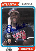 Sports Memorabilia Autograph Warehouse 248223 Ron Gant Autographed Baseball Card - Atlanta Braves 1992 BBC Magazine - No. 10