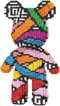 PIANTION Animal Colorful Bandage Bear Micro Building Blocks Set(3000PCS XQ035) 12.6in High SeriesGifts Suitable for Adults