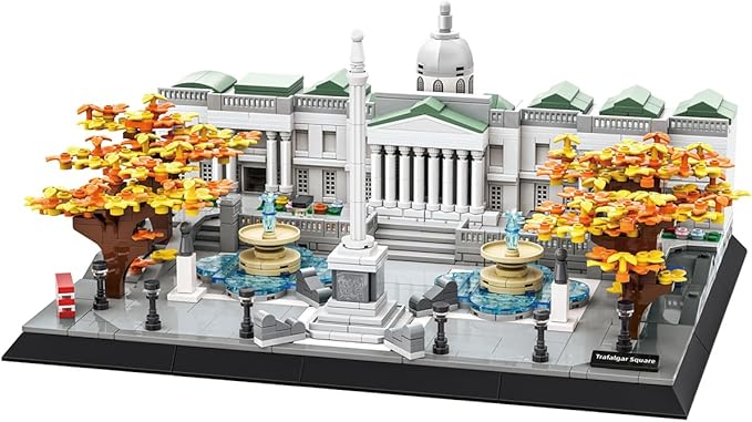Trafalgar Square London Building Set (1245 Pieces) Architecture Building Blocks Toys Home Décor Model Gifts for Kids and Adults