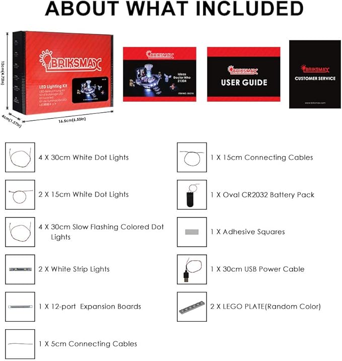 BRIKSMAX Led Lighting Kit for Ideas Doctor Who - Compatible with Lego 21304 Building Blocks Model- Not Include The Lego Set