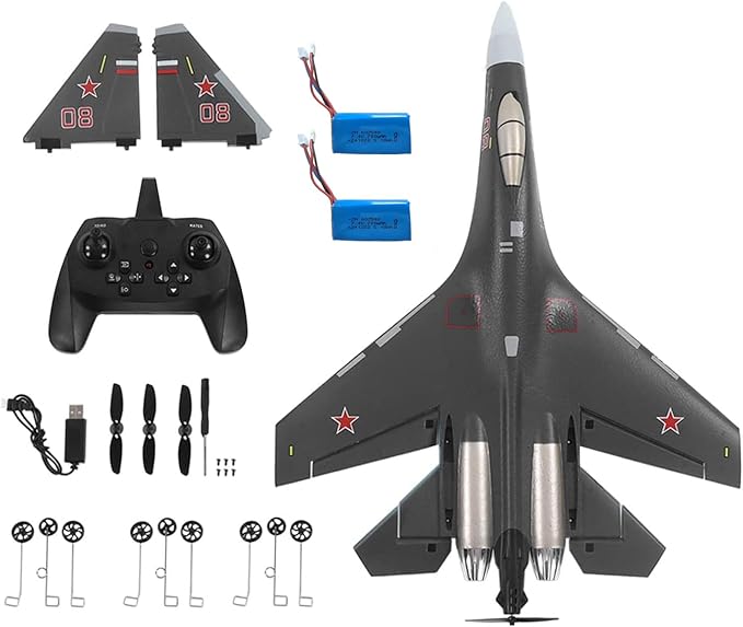 RC Plane Remote Control Airplane RTF 4CH Tail Motor 3D / 6D Stunt Function SU35 Jet Aircraft with Hobby Model 2 Left Hand Throttle