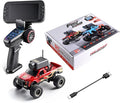 WL 1/64 FPV RC Car with Camera APP Auto-Pairing Mini RC Truck with Remote Controller + Display Screen 3-Speed Modes Gyroscope Remote Control Off-Road Truck for Adults