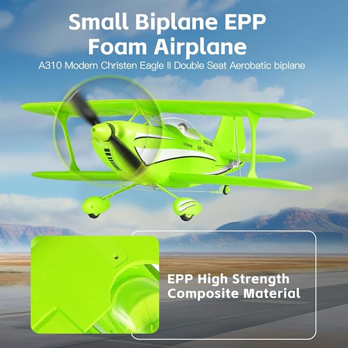 RC Plane 4CH A310 Biplane RC Airplane for Adults Beginners 3D/6G 1504 Brushless Motor Remote Control Plane EPP Foam 2.4G Fixed-Wing Model Plane with 2 Batteries