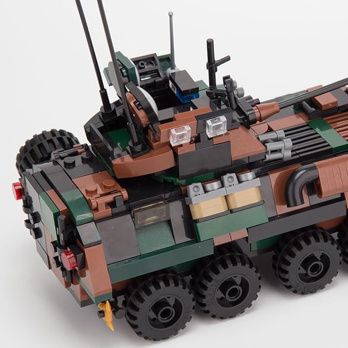 LAV-25 Infantry Fighting Vehicle Building Blocks and Construction Toy Collectible WW2 Military-Themed Model to Build and Display Great Gift (476PCS)
