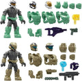 MEGA Halo Infinite Toy Building Sets Spartan Mission Pack Collection with 2 Poseable Micro Action Figures Accessories and Display Stand