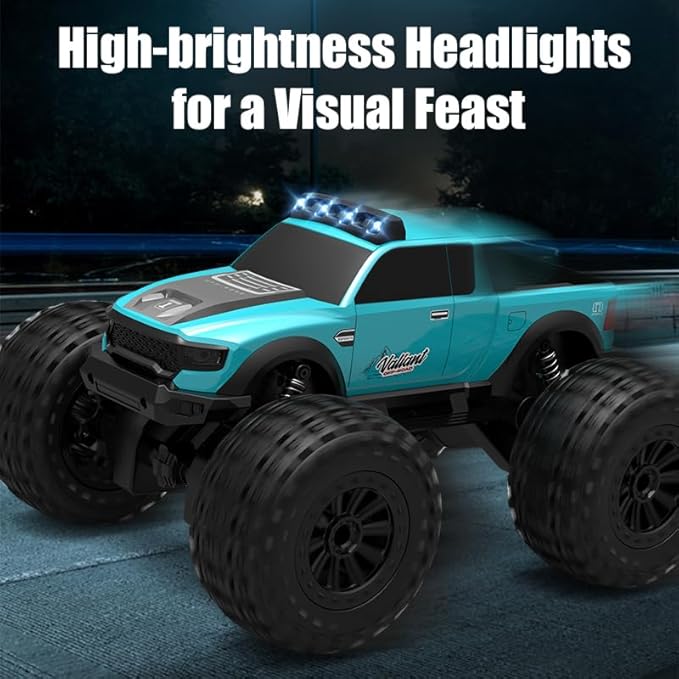 Rock Crawler RC Truck 4x4 Off Road Waterproof 2.4Ghz Amphibious Remote Control Monster Truck with 2 Batteries Dual Motors All Terrain RC Cars Toys for 8-12 Year Old Boys Birthday