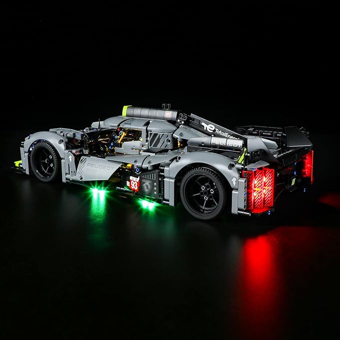 YEABRICKS LED Light for Lego-42156 Technic Peugeot 9X8 24H Le Mans Hybrid Hypercar Building Blocks Model (Lego Set NOT Included)