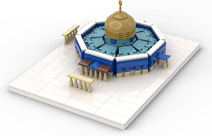 sterope Dome of The Rock Building Blocks Set Islamic Architectural Model Bricks Toys for Kids Muslim Gifts for Kids AdultEducational Toy Building Set for Kids Eid al Fitr Gift