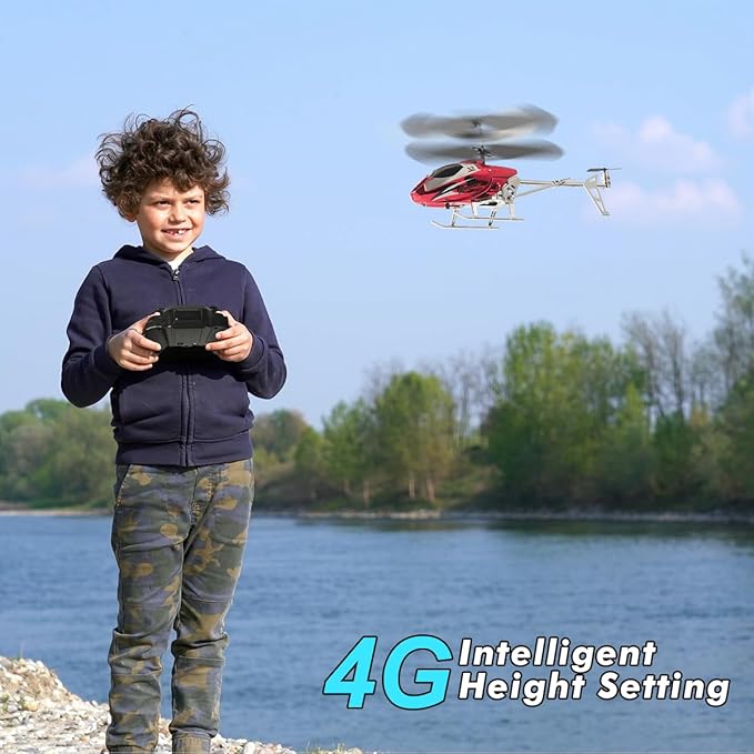 VATOS RC Helicopter for Boys 2.4G Remote Control Helicopter with LED Light for Kids 12+ Years Old Fixed Height One-Key Take-Off Indoor RC Planes Ideal Festival Gifts for Boys Adults
